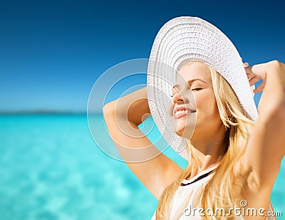 Beautiful woman enjoying summer outdoors Stock Photo