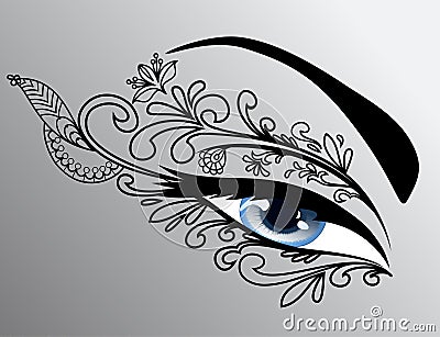 Beautiful woman eye Vector Illustration