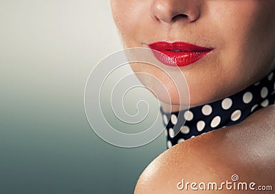 Beautiful woman face close-up Stock Photo