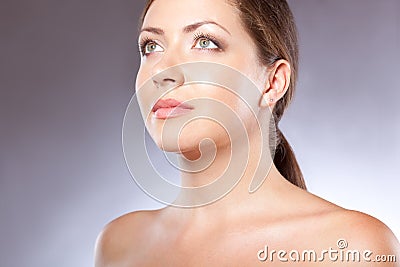 Beautiful woman face portrait Stock Photo