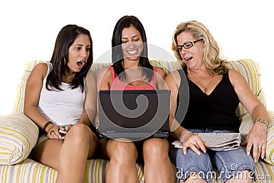 Beautiful woman family Stock Photo