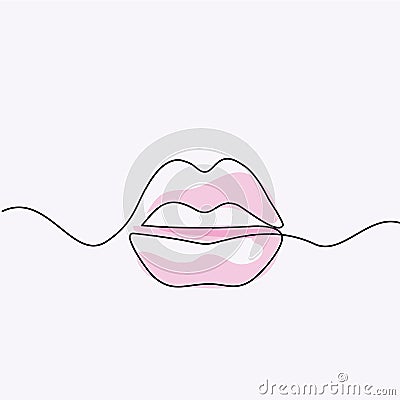 Beautiful Woman lips logo Vector Illustration