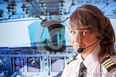 Airline pilot Stock Photo