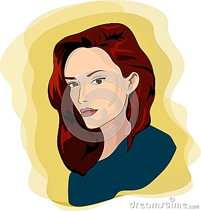 Beautiful woman portrait Vector Illustration