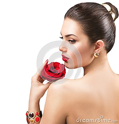 https://thumbs.dreamstime.com/x/beautiful-woman-red-rose-flower-67390605.jpg