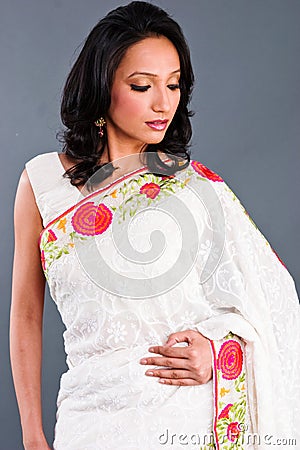 Beautiful woman in a sari Stock Photo