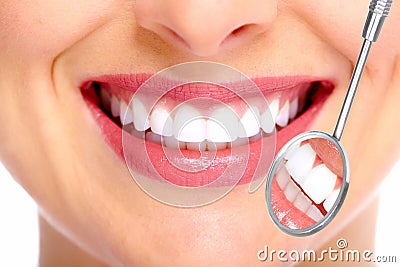 Beautiful woman smile. Stock Photo