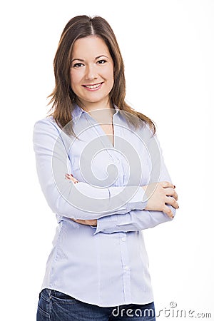Beautiful woman smiling Stock Photo