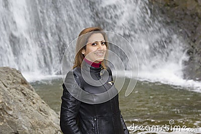 Beautiful Woman Portrait in Dikili,Turkey Stock Photo