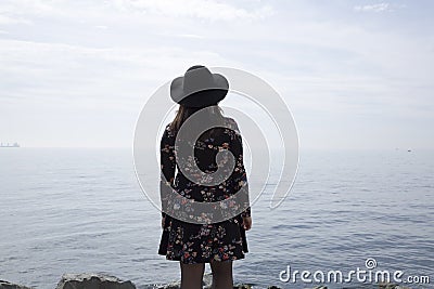 Beautiful woman spending time outdoor Stock Photo