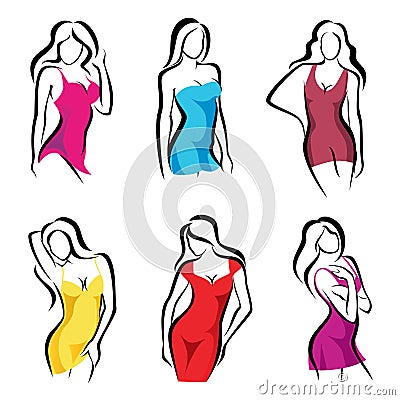 https://thumbs.dreamstime.com/x/beautiful-women-set-symbols-dress-34371141.jpg