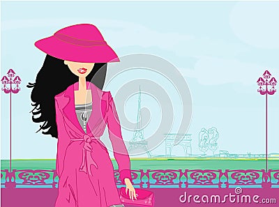 https://thumbs.dreamstime.com/x/beautiful-women-shopping-paris-illustration-31345210.jpg