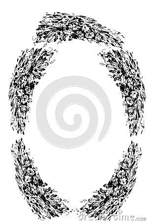 Beautiful wreath of poppies Vector Illustration