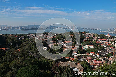 Beautiful xiamen skyline scenery of Fujian Province Stock Photo