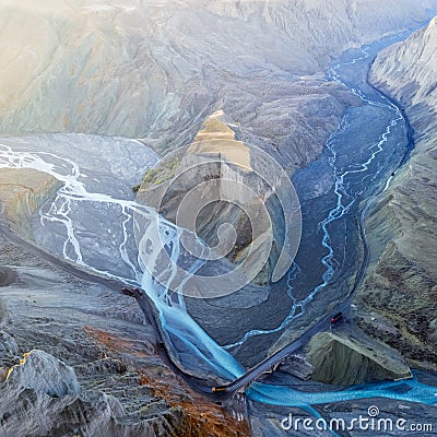 Beautiful xinjiang anjihai grand canyon Stock Photo