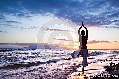 Beautiful Yoga woman Stock Photo