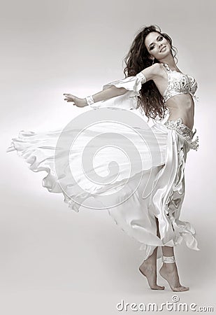 Beautiful young belly dancer Stock Photo