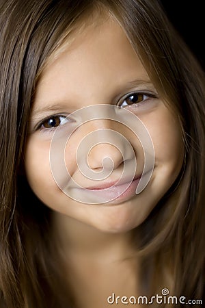 Beautiful young brunette girl Stock Photo