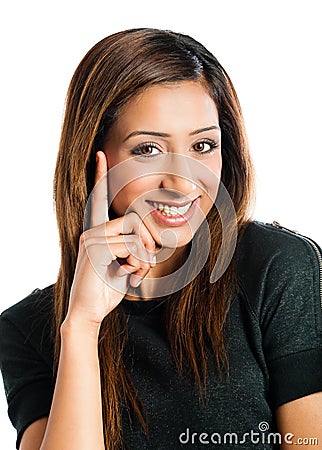 Beautiful young Indian model posing in a studio Stock Photo