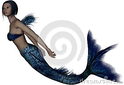 Beautiful young mermaid Stock Photo