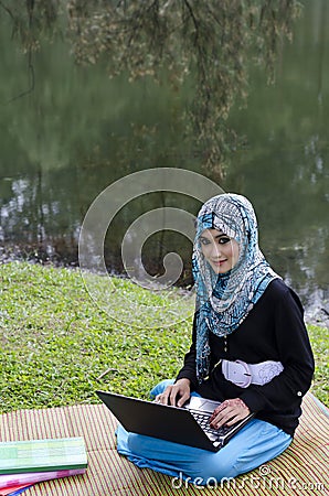 Beautiful young muslimah Stock Photo