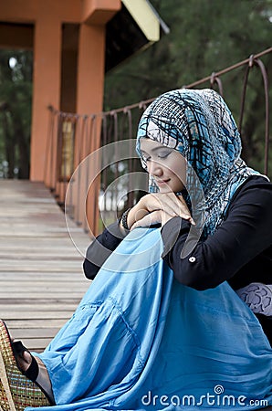 Beautiful young muslimah Stock Photo