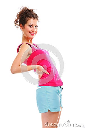 Beautiful young sport woman Stock Photo