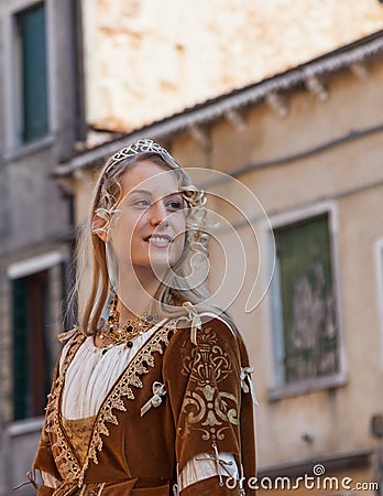 Beautiful Young Woman Editorial Stock Photo