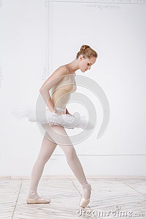 Beautiful Young Woman Ballerina Stock Photo