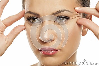 Skin care - wrinkles Stock Photo