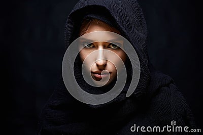 beautiful young woman covered head.fashion muslim style girl Stock Photo