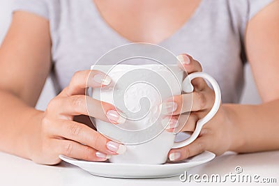Serenity in a Cup: Embracing Beauty and Indulgence Stock Photo