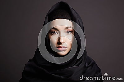 beautiful young woman in Hijab. fashion muslim girl Stock Photo