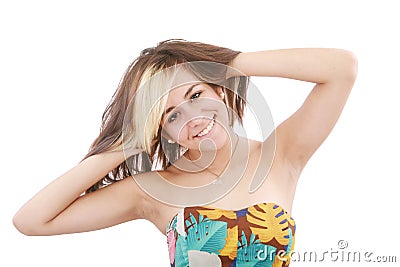 Beautiful young woman portrait Stock Photo