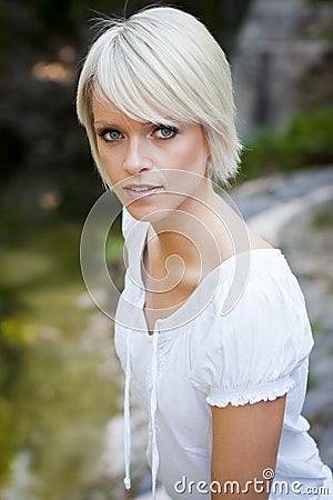 Beautiful youthful woman Stock Photo