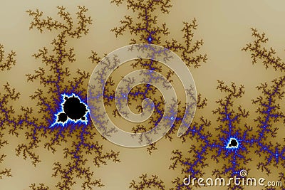 Beautiful zoom into the infinite mathematical mandelbrot set fractal Stock Photo