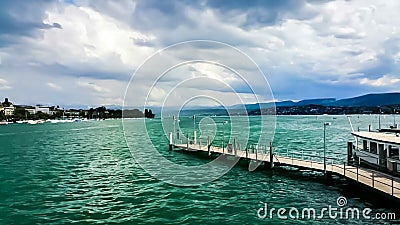 Beautiful ZÃ¼rich lake Stock Photo