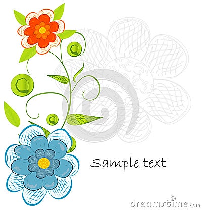 Beautifull decorative flower background Vector Illustration