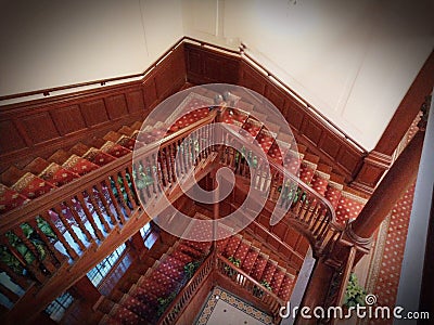 beautifull design Stairs in museums Dr sun yat - sen hongkong central Editorial Stock Photo