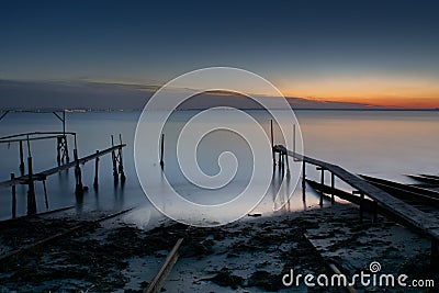 Beautifull sunset near Ravda Bulgaria Stock Photo