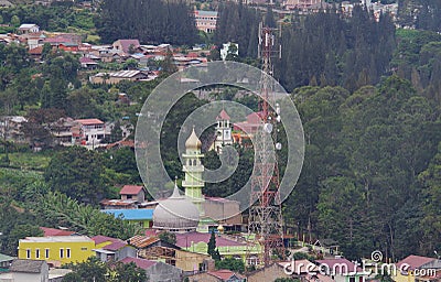 Beautifull view of Berastagi, North Sumatera, Indonesia Editorial Stock Photo