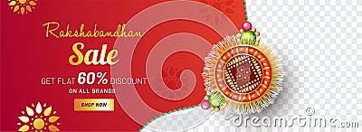 Beautifully decorated Rakhi, Indian brother and sister festival Stock Photo