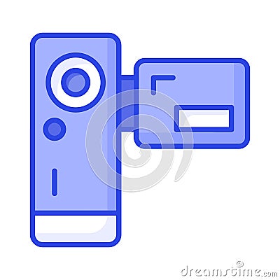 Beautifully designed vector of handycam in trendy style, capture life moments with handycam Vector Illustration