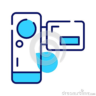 Beautifully designed vector of handycam in trendy style, capture life moments with handycam Vector Illustration