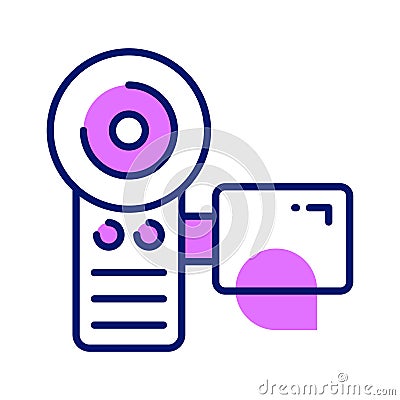 Beautifully designed vector of handycam in trendy style, capture life moments with handycam Vector Illustration