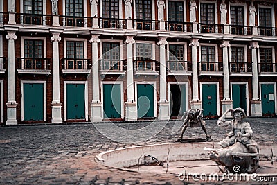 Beautifully reconstructed Filipino heritage and cultural houses that form part of Las Casas FIlipinas de Acuzar resort at Bagac, B Stock Photo