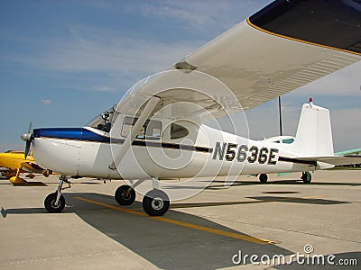 Beautifully restored 1960s Cessna 150 B model. Editorial Stock Photo