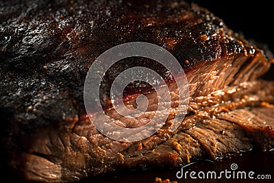 Beautifully roasted joint of meat that appears perfectly cooked, juicy, and browned. Stock Photo