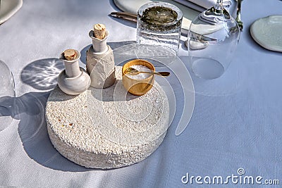 Beautifully served table in a restaurant Stock Photo