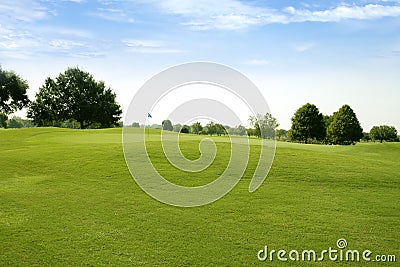 Beautigul Golf green grass sport fields Stock Photo